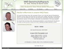 Tablet Screenshot of hno-zeller.de